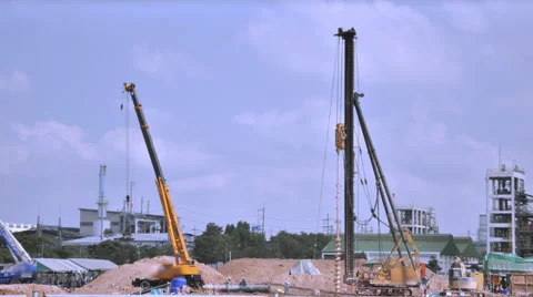 Construction yard , HD Time lapse Stock Footage 35468112