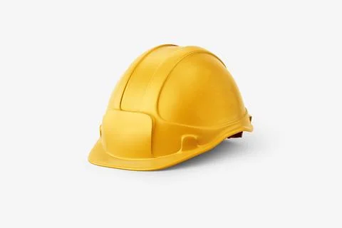 Construction yellow helmet on a white background Stock Illustration
