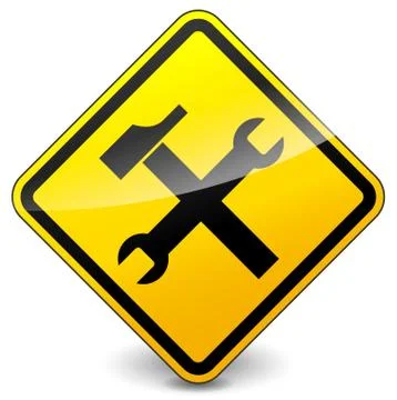 Construction yellow icon Stock Illustration