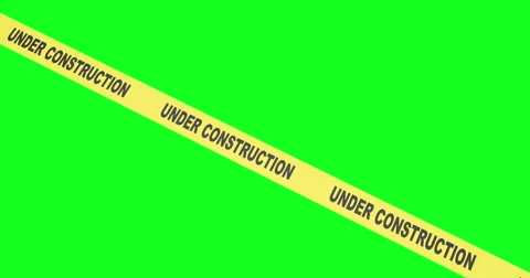 Construction Yellow Tape Roll Out Animation Diagonal Stock Footage 62769664