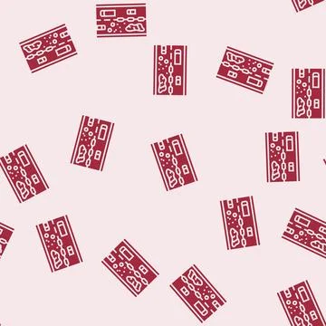 Construction zone highway road glyph seamless pattern Stock Illustration