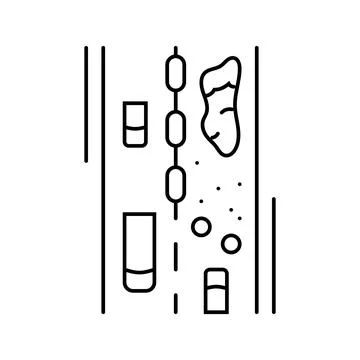 Construction zone highway road line icon vector illustration Stock Illustration