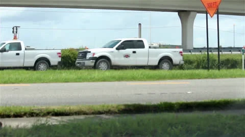 Construction zone traffic in Tampa 스톡 동영상 25559823