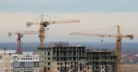 Construction.Construction crane.High-rise building. Stock Footage 121496360