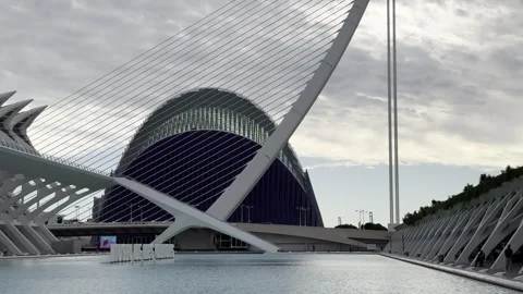 Constructions in City of Arts and Sciences in Valencia, Spain Stock Footage 255289173
