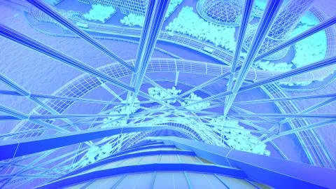 Constructions. Concept future city skyline. Futuristic business vision concept Stock Illustration