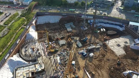 Constructions Development Site Aerial Video. 動画素材 161456733