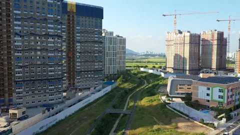 Constructions Development Site Aerial Video. 動画素材 161456755