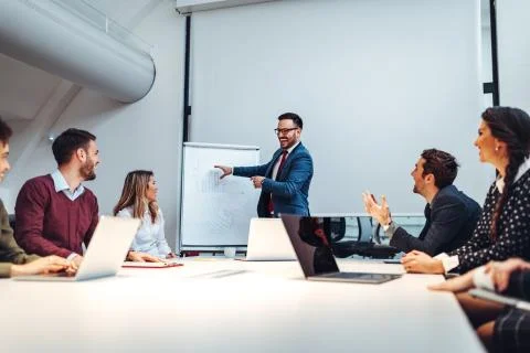 Constructive communication for a constructive meeting Stock Photos