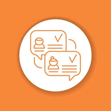 Constructive feedback color glyph icon. Soft skills. P Stock Illustration