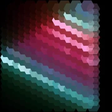 Constructive geometric pattern in shades of neon colors. digital world. 库存插图