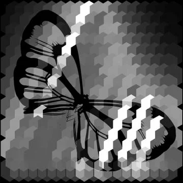 Constructive geometric pattern in shades of neon colors. digital world. Illustrazione stock