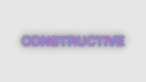 Constructive neon effects, text animation on transparent background Stock Footage 303499715