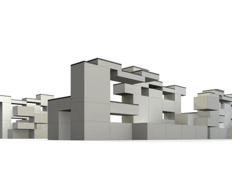 Constructivism and Minimalism 3d rendering Ilustración de archivo