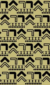 Constructivist style circles and corners in a seamless pattern. Stock Illustration