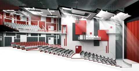 Constructivist theater Stock Illustration