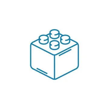 Constructor block linear icon concept. Constructor block line vector sign Stock Illustration