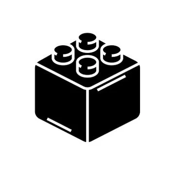 Constructor bricks icon, vector illustration, black sign on isolated background Stock Illustration