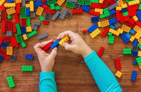 Constructor children's toy. Selective focus. Stock Photos