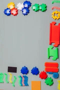 Constructor for developing games as a learning children's background Stock Photos