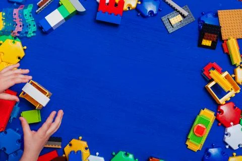 Constructor for developing games as a learning children's background Stock Photos