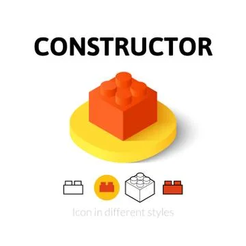 Constructor icon in different style Stock Illustration