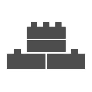 Constructor solid icon, Kids toys concept, Building kit sign on white background Stock Illustration