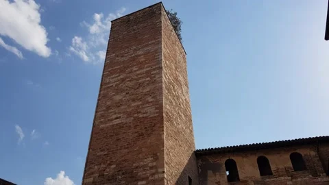 Consular gate in Spello, Italy Stock Footage 204727990
