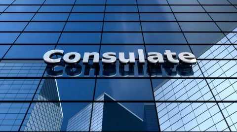 Consulate building, cloud time lapse. Stock Footage 67412581