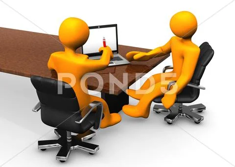 Consulating with notebook Stock Illustration