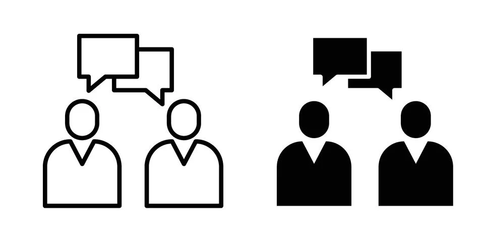 Consultant icon vector concepts, line and silhouette style Ilustração Stock