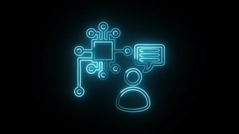 Consultant Isolated on Black Background Neon Professional Advisory Animation Stock Footage 329056546