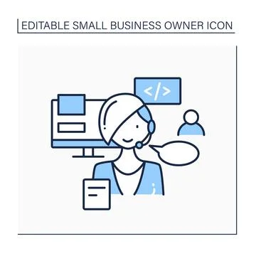 Consultant line icon Stockillustratie