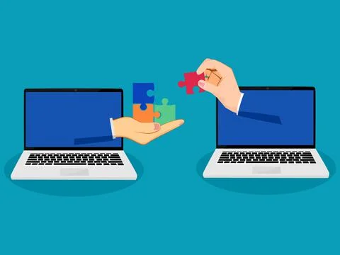 Consultant to solve problems online channels. online communication concept 스톡 일러스트