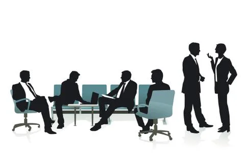 Consultation and strategy with co-workers, illustration Stock Illustration