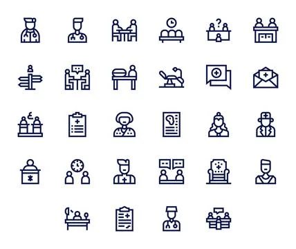 Consultation Digital Vector Pack containing 28 Display Perfect Bold Line 25.. 스톡 일러스트