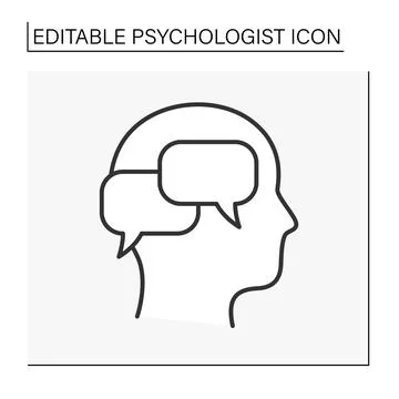 Consultation line icon Illustrazione stock