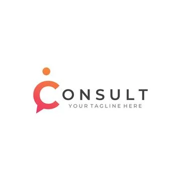 Consultation logo with bubble chat sign, infinity consultation, consultatio.. イラスト素材