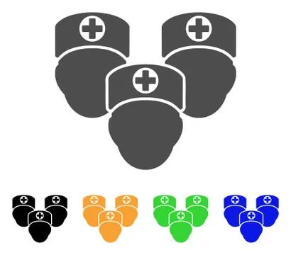Consultation Medic Group Flat Icon Stock Illustration