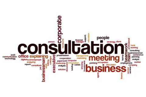 Consultation word cloud Stock Illustration