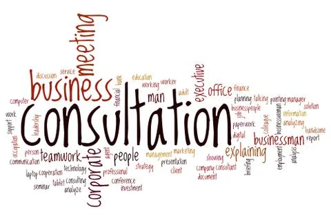 Consultation word cloud Stock Illustration
