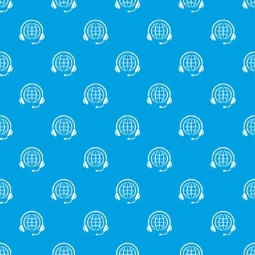 Consultation worldwide pattern seamless blue Illustrazione stock