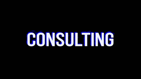 Consulting. Animation of Text With Glitch Effect Stock-Footage 124770588
