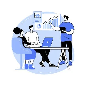 Consulting clients isolated cartoon vector illustrations. Stock Illustration