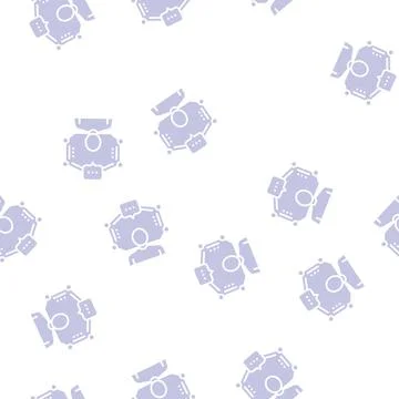 Consulting expert glyph seamless pattern Stock Illustration