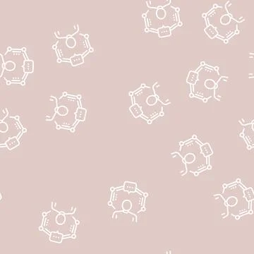 Consulting expert line seamless pattern Stock Illustration
