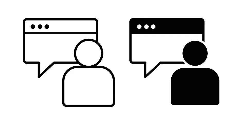 Consulting icon bundle for website design projects Stock Illustration