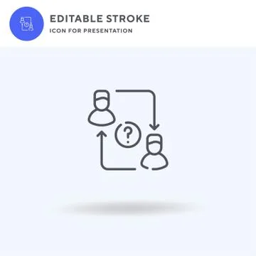 Consulting icon vector, filled flat sign, solid pictogram isolated on white,  Stock Illustration