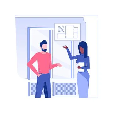 Consulting interior designer isolated concept vector illustration. Stock Illustration