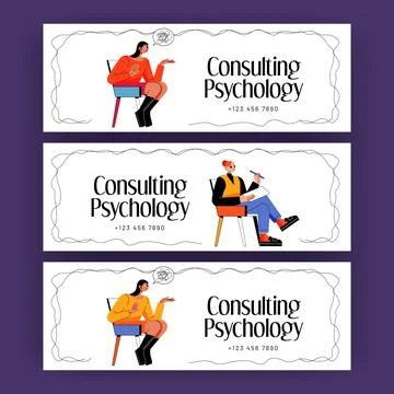 Consulting psychology, professional doctor help Stock Illustration